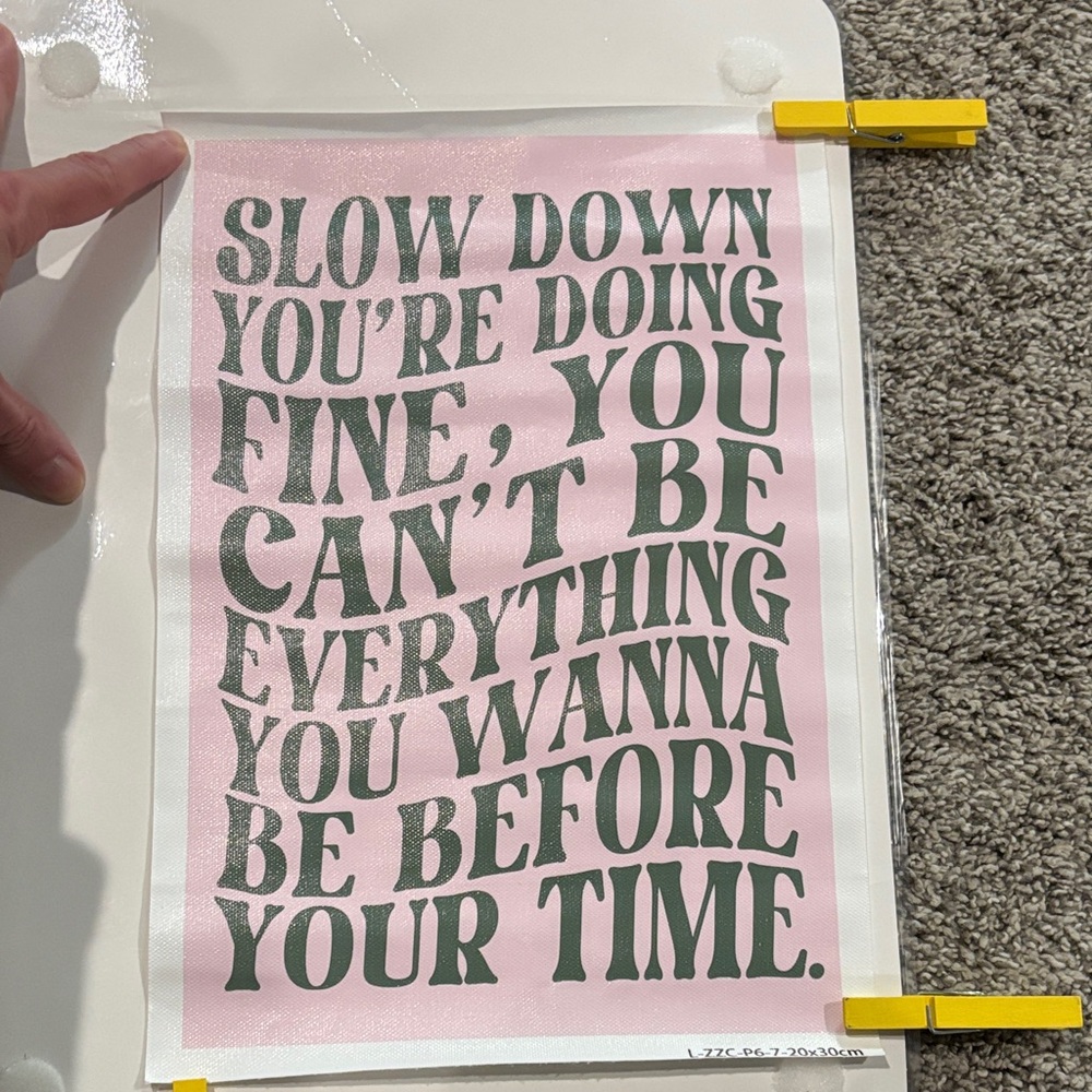 Pink and Green Motivational Poster